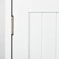 kleankin Armadietto Pensile Bagno a 2 Ante con Ripiano Aperto e 2 Cassetti in Legno, Bianco