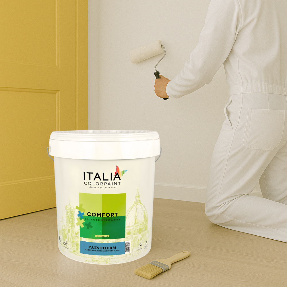 Idropittura termoisolante anticondensa muffe umidità bianca comfort paintherm *** formato 13 lt, confezione 1