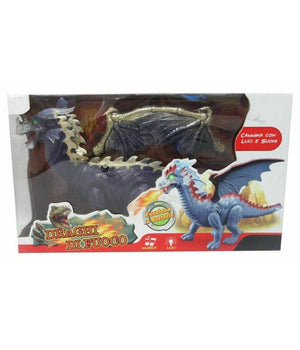 Draghi Di Fuoco Dinosauro Cammina Con Luci Suoni Giocattolo Gioco Bambini         