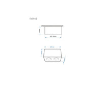 Lampada A Soffitto Slim Alluminio Nero 2 Gu10 Ip20 20Cm