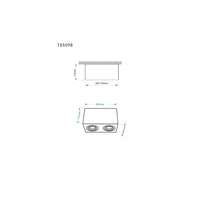 Lampada A Soffitto Atom Alluminio Nero 2 Gu10 Ip20