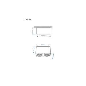 Lampada A Soffitto Atom Alluminio Nero 2 Gu10 Ip20