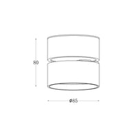 Lampada A Soffitto Onda Alluminio Nero Led Integrato 12W Ip20