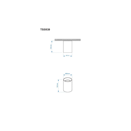 Lampada A Soffitto Zoom Alluminio Bianco 1 Gu10 Ip65 D6,5