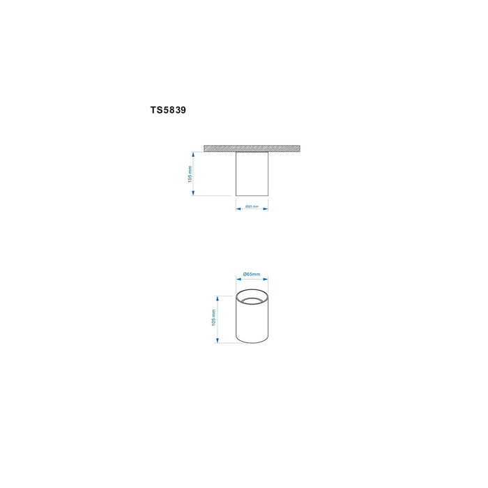 Lampada A Soffitto Zoom Alluminio Bianco 1 Gu10 Ip65 D6,5