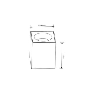 Lampada A Soffitto Zoom Alluminio Nero 1 Gu10 Ip65