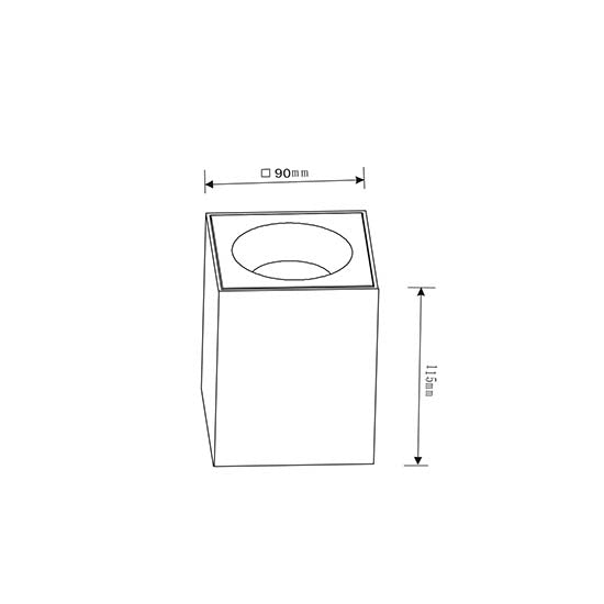 Lampada A Soffitto Zoom Alluminio Nero 1 Gu10 Ip65
