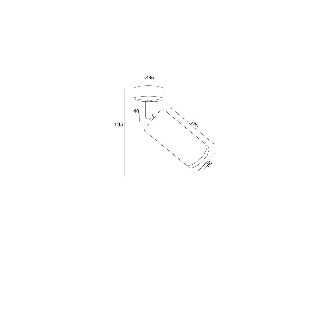 Lampada A Soffitto Focus Design Alluminio Bianco 1 Gu10 Ip20