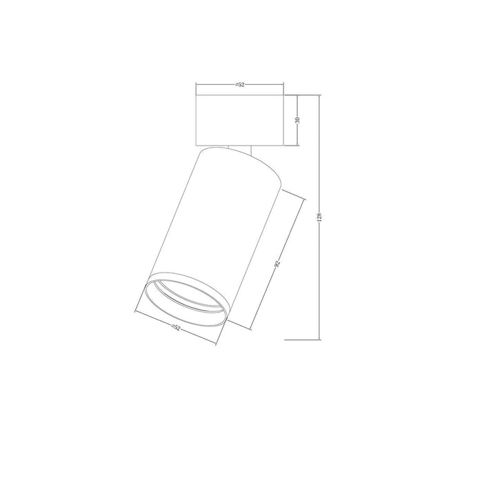 Lampada A Soffitto Focus S Alluminio Nero 1 Gu10 Ip20