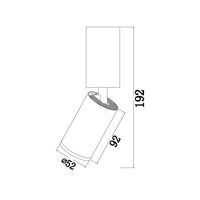 Lampada A Soffitto Focus S Alluminio Nero 1 Gu10 Ip20 D5,2