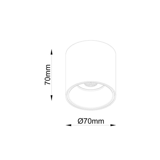 Lampada A Soffitto Alfa Led Alluminio Bianco Nero Led Integrato 12W Ip20 4000K