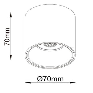 Lampada A Soffitto Alfa Led Alluminio Bianco Led Integrato 12W Ip20 4000K D7