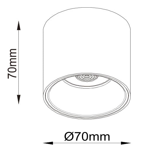 Lampada A Soffitto Alfa Led Alluminio Bianco Led Integrato 12W Ip20 4000K D7