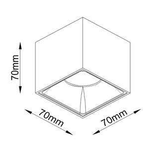 Lampada A Soffitto Alfa Led Alluminio Nero Led Integrato 12W Ip20 3000K 7Cm