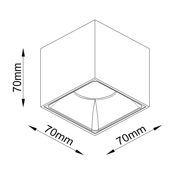 Lampada A Soffitto Alfa Led Alluminio Nero Led Integrato 12W Ip20 3000K 7Cm
