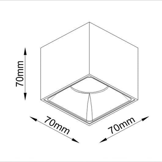 Lampada A Soffitto Alfa Led Alluminio Nero Led Integrato 12W Ip20 4000K