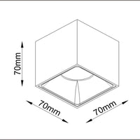 Lampada A Soffitto Alfa Led Alluminio Bianco Led Integrato 12W Ip20 4000K