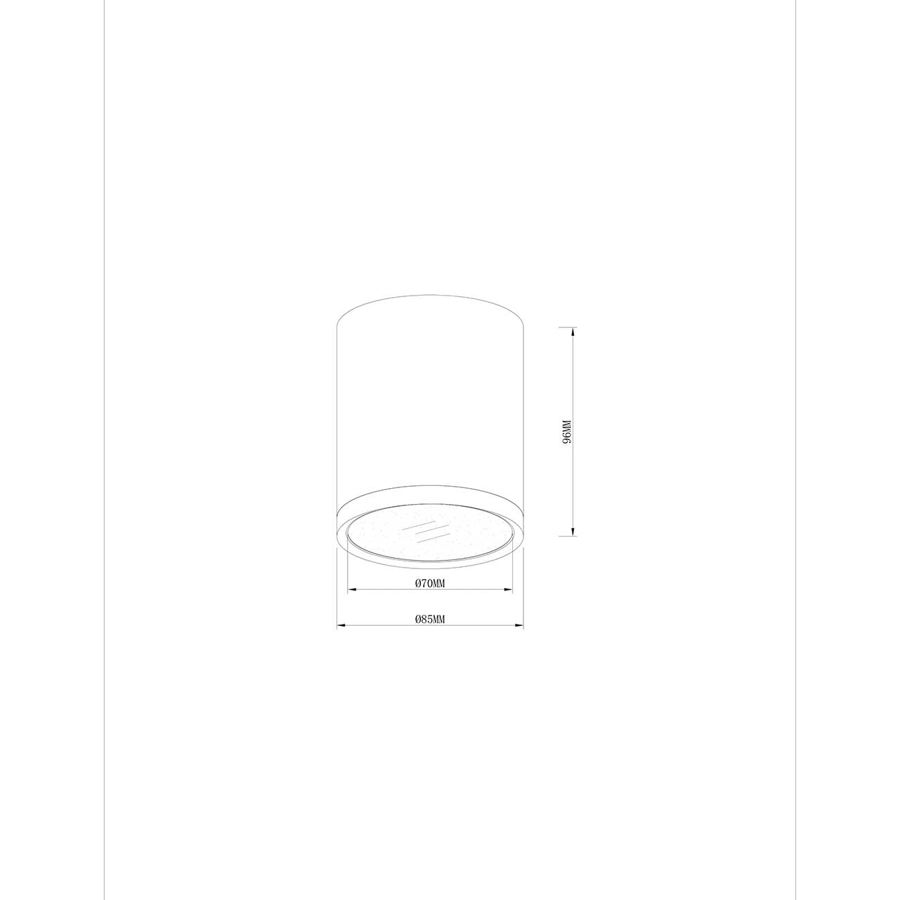 Lampada A Soffitto Hoop Alluminio Nero 1 Gx53 Ip20