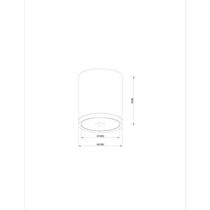 Lampada A Soffitto Hoop Alluminio Nero 1 Gx53 Ip20