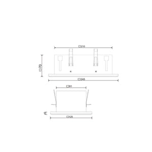 Lampada Incasso Metal Modern Metallo Nero 2 Gu10 Ip20