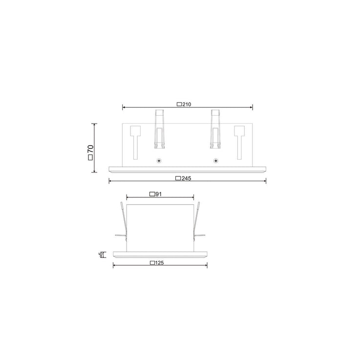 Lampada Incasso Metal Modern Metallo Bianco 2 Gu10 Ip20