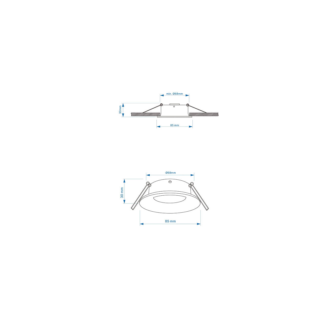 Lampada Incasso Slim Alluminio Argento 1 Gu10 Ip20