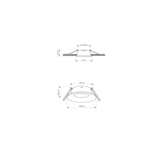 Lampada Incasso Slim Alluminio Argento 1 Gu10 Ip20