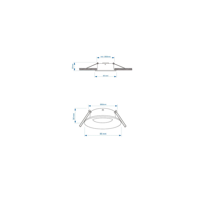 Lampada Incasso Slim Alluminio Argento 1 Gu10 Ip20