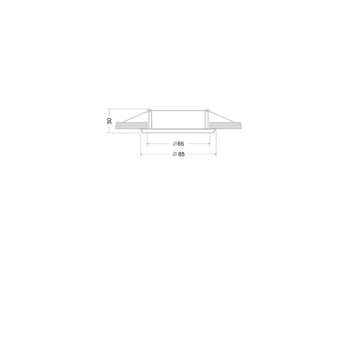 Lampada Incasso Slim Alluminio Nero 1 Gu10 Ip20 D8,5