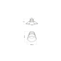 Lampada Incasso Zoom Alluminio Nero Led Integrato 6W Ip65 3000K D6