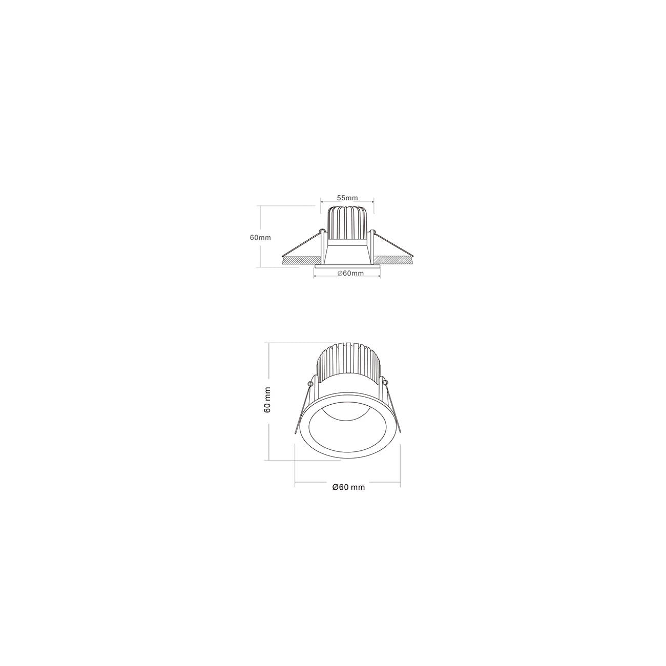 Lampada Incasso Zoom Alluminio Nero Led Integrato 6W Ip65 3000K