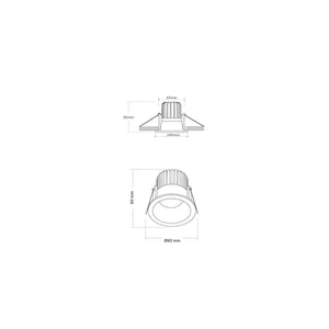 Lampada Incasso Zoom Alluminio Nero Led Integrato 6W Ip65 3000K