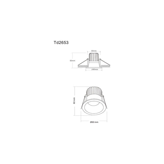 Lampada Incasso Zoom Alluminio Bianco Led Integrato 6W Ip65 4000K D6