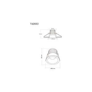 Lampada Incasso Zoom Alluminio Bianco Led Integrato 6W Ip65 4000K