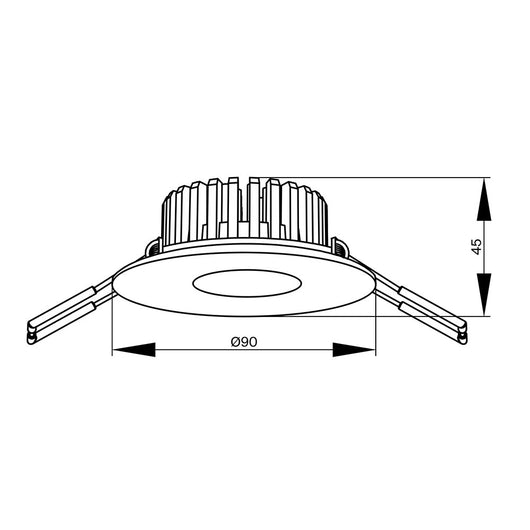 Lampada Incasso Zen Alluminio Nero Led Integrato 7W Ip20
