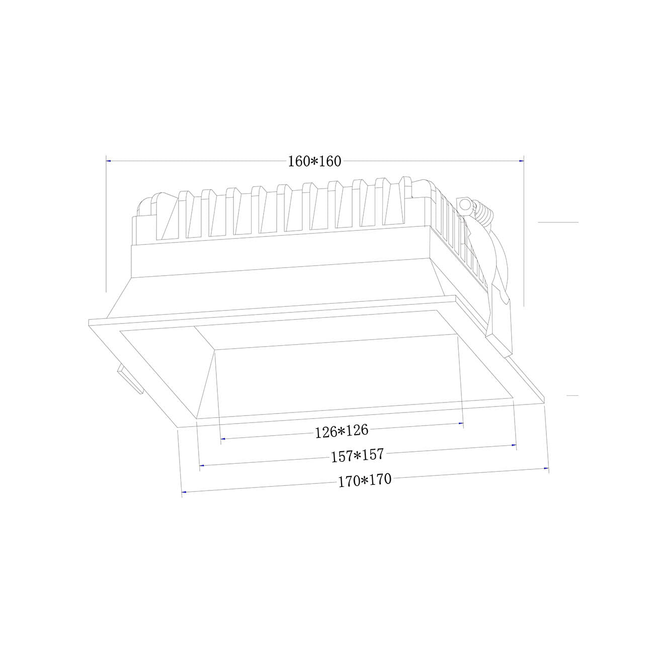 Lampada Incasso Okno Alluminio Bianco Led Integrato 24W Ip44 3000K