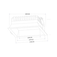 Lampada Incasso Okno Alluminio Bianco Led Integrato 24W Ip44 3000K