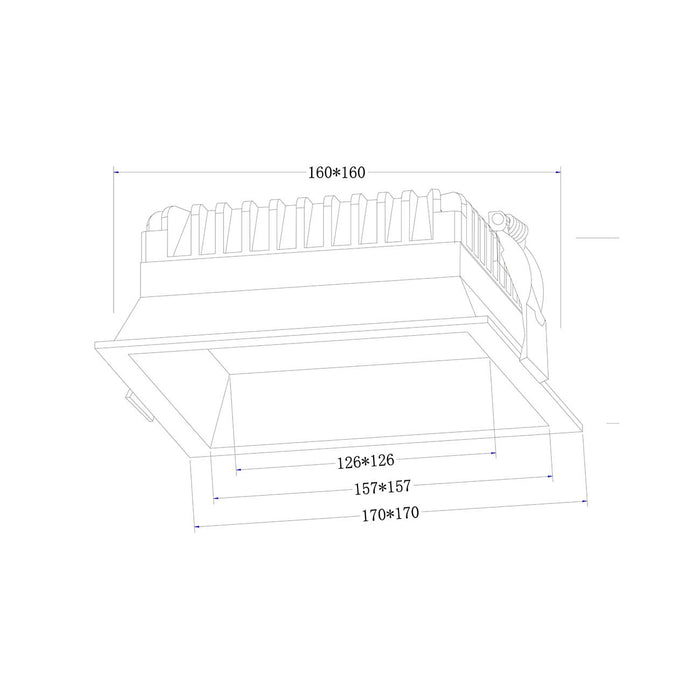 Lampada Incasso Okno Alluminio Bianco Led Integrato 24W Ip44 3000K