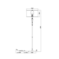 Piantana Da Scrivania Contemporanea Alicante Metallo Vetro Nichel 1 Luce