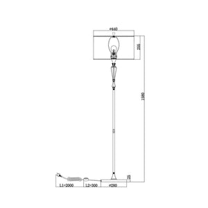 Piantana Da Scrivania Contemporanea Alicante Metallo Vetro Nichel 1 Luce