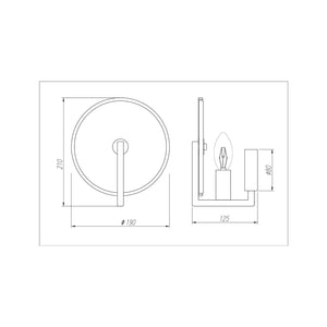 Applique Contemporanea Marmo Metallo Oro Diffusore Bianco