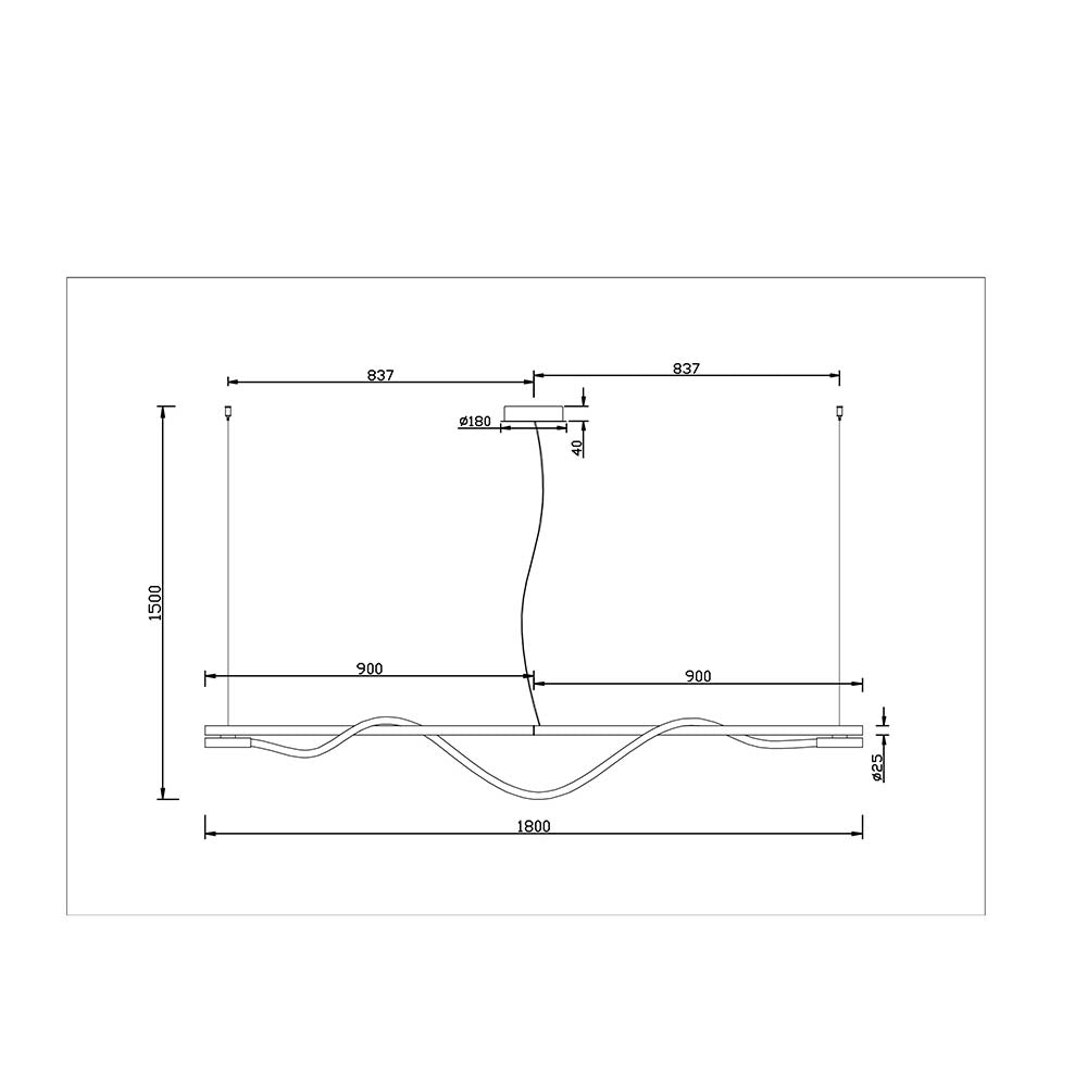 Lampadario A Sospensione Moderno Tau Alluminio Oro Luce Led 21W