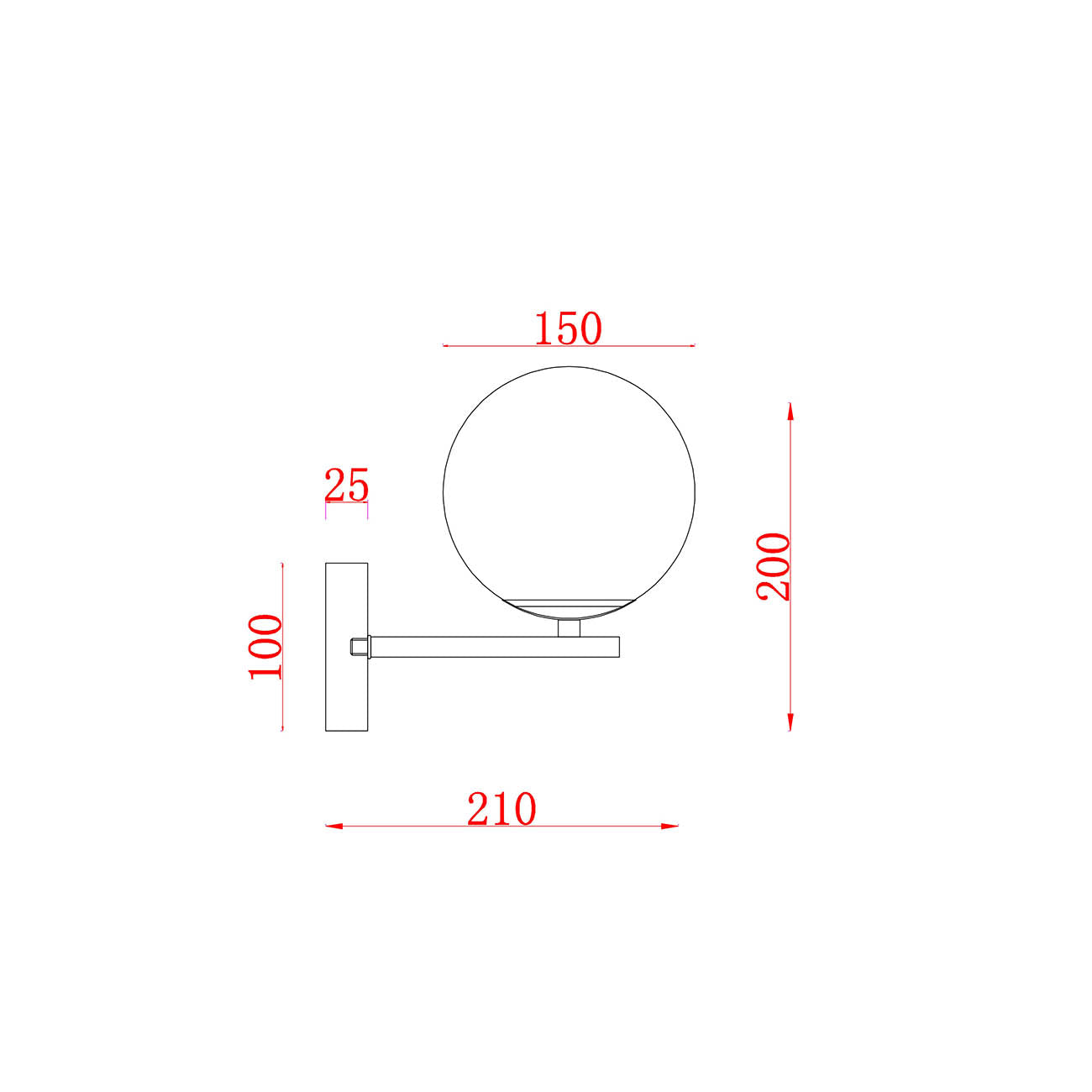 Applique Contemporanea Marble Metallo Ottone 1 Luce Diffusore Bianco