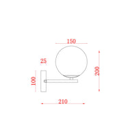 Applique Contemporanea Marble Metallo Ottone 1 Luce Diffusore Bianco