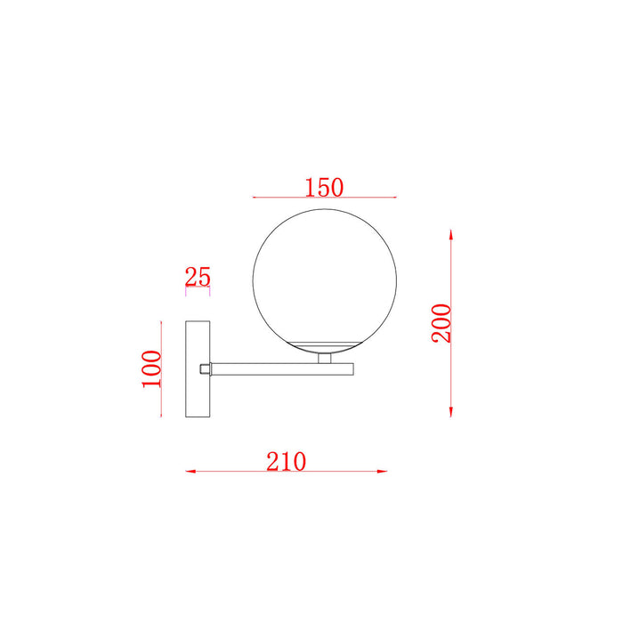 Applique Contemporanea Marble Metallo Ottone 1 Luce Diffusore Bianco