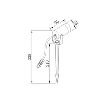 Faretto Da Esterno Moderno Scope 1 Luce Gu10 20W Alluminio Nero Ip65