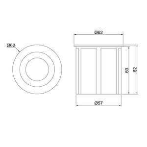 Segnapasso Da Esterno Moderno Limo Led Integrato 3W Alluminio Bianco Ip65