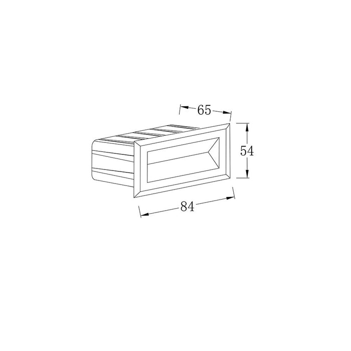Segnapasso Da Esterno Moderno Bosca Led Integrato 3W Metallo Bianco Ip65