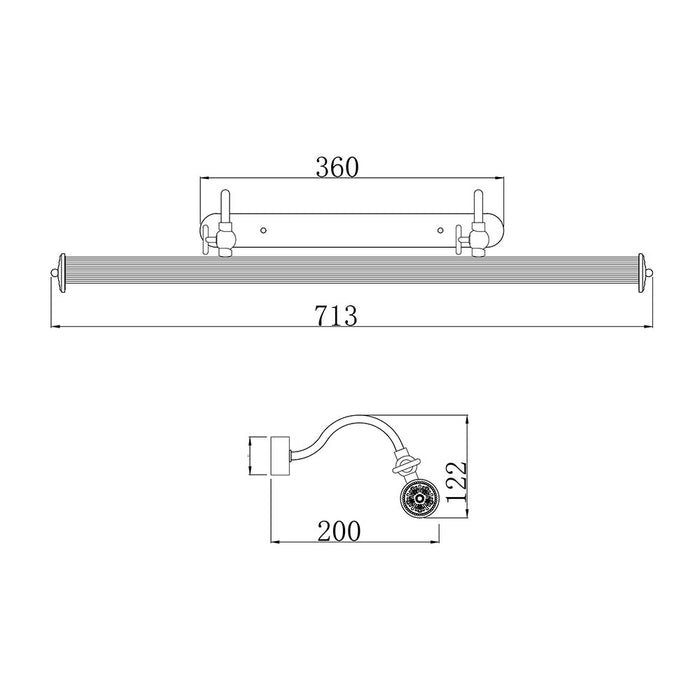 Applique Da Parete Classico Govanni Metallo Bronzo 4 Luci E14 25W