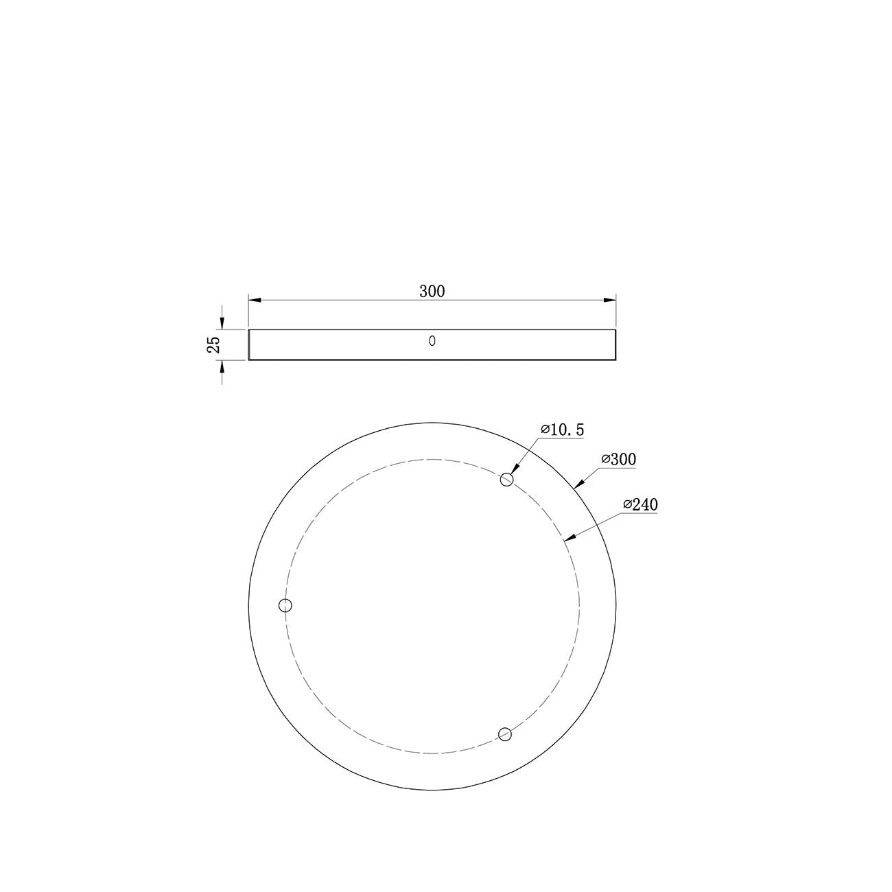 Rosone Moderno Universal Base Metallo Bianco Rotondo